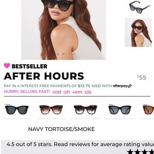 QUAY  AfTER HOURS TORTOISE SUNGLASSES like NEW